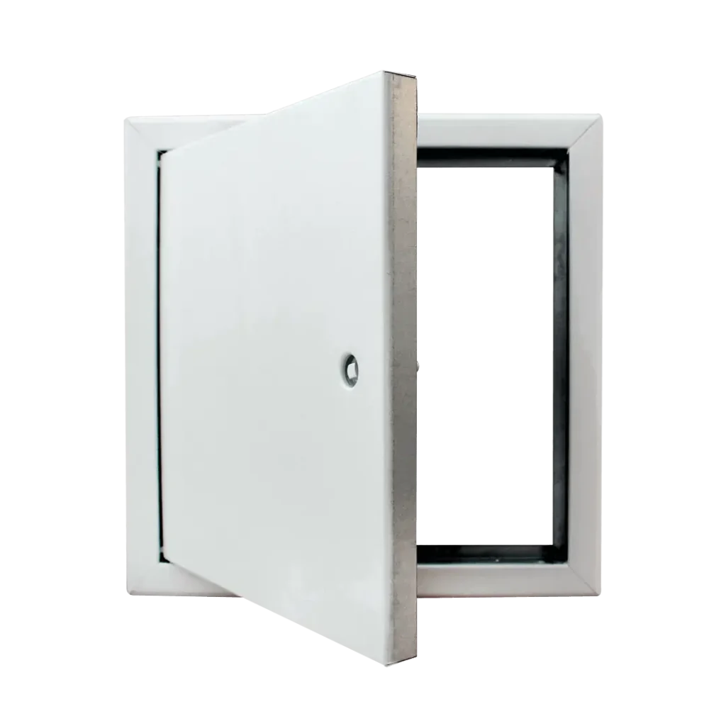 Trappe de visite métallique Tempo Softline étanche à l'air avec isolation acoustique, ouverture clé 4 pans