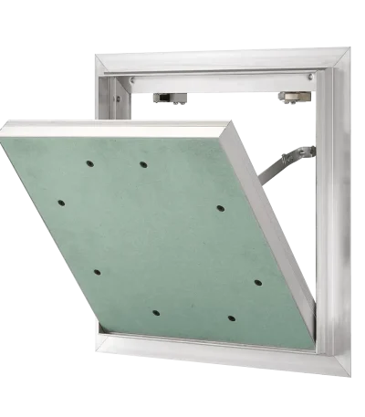 Trappe de visite Alu Quattro en aluminium, étanche à l'air, à la pluie battante et à la fumée, 200×200 à 600×600 mm