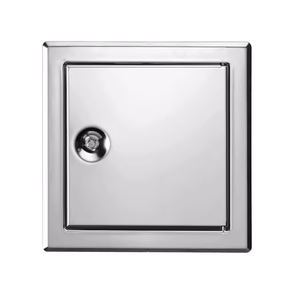 Trappe de visite métallique Tempo Softline en inox poli, ouverture clé 4 pans, 200×200 à 600×600 mm