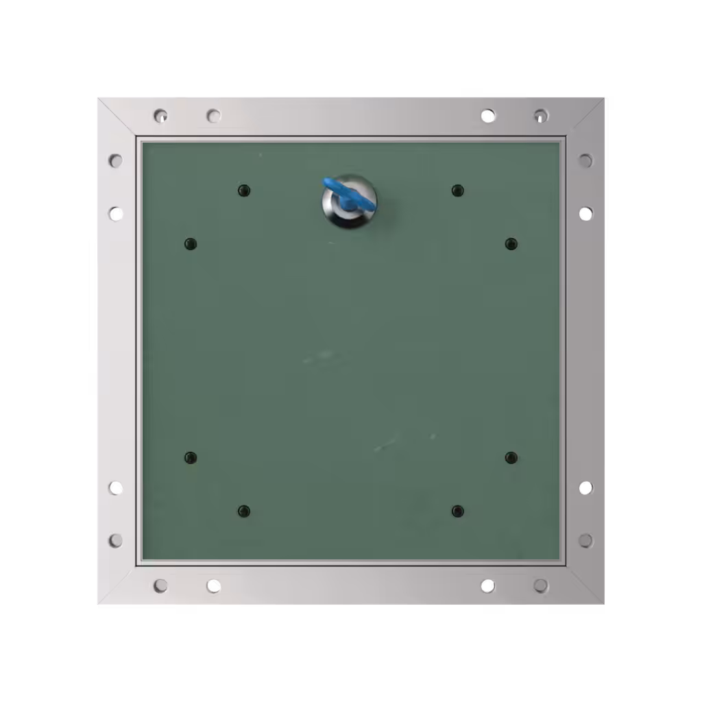 Trappe de visite invisible Tempo Eco Star pour plaque de plâtre BA 13, ouverture à clé carrée 4 pans, 150×300 à 1400×1400 mm