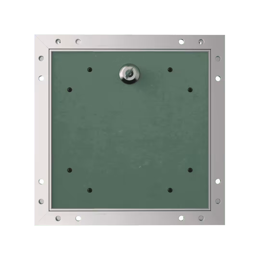 trape-de-visite-plaque-de-platre-alustar-cle-cylindrique.png Trappe de visite invisible Tempo Eco Star pour plaque de plâtre BA 13, ouverture à clé cylindrique, 150×300 à 1400×1400 mm