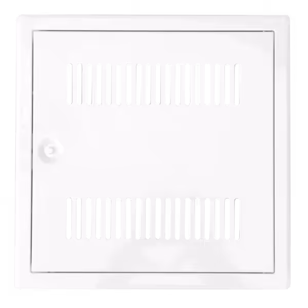 Trappe de visite métallique Tempo Softline ventilée avec grille d'aération, ouverture clé 4 pans, 200×200 à 600×600 mm