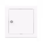 Trappe de visite métallique Tempo Softline à ouverture clé cylindrique, acier laqué blanc, 150×150 à 1200×1200 mm