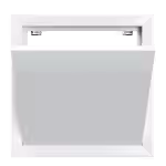 Trappe de visite métallique Tempo Softline étanche à l'air et à la poussière, pour murs et plafonds, 200×200 à 600×600 mm