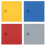 Trappe de visite métallique colorée Tempo Softline Clé carrée, 200×200 à 800×800 mm