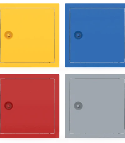 Trappe de visite métallique colorée Tempo Softline Clé carrée, 200×200 à 800×800 mm