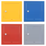 Trappe de visite métallique colorée Tempo Softline, ouverture à clé cylindrique, en 14 coloris RAL, 200×200 à 800×800 mm
