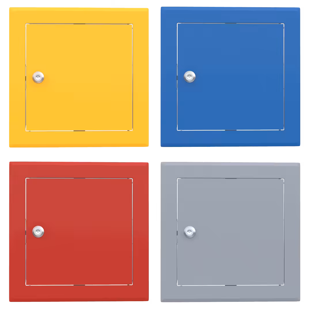 trappe-visite-metallique-coloree-tempo-softline-cle-cylindrique-01.png Trappe de visite métallique colorée Tempo Softline, ouverture à clé cylindrique, en 14 coloris RAL, 200×200 à 800×800 mm