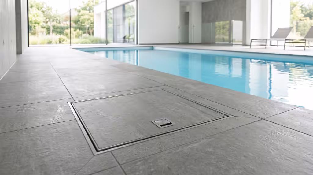 trappe de visite piscine carrelage bord bassin